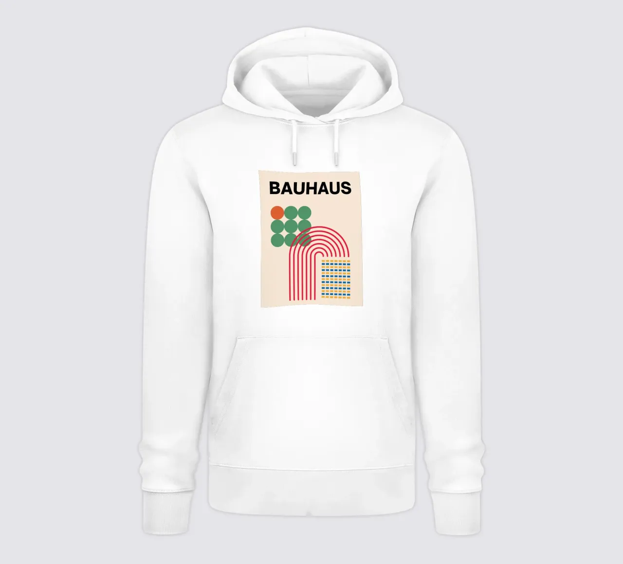 Poster Bauhaus - Design a griglia con cerchi e archi felpa con cappuccio da Casa Calm