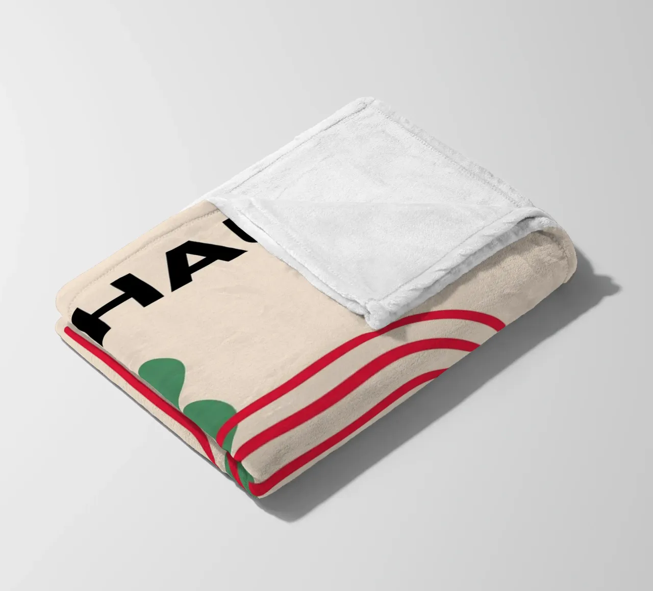 Bauhaus Poster - Grid design with circles and arcs fleece blanket by Casa Calm