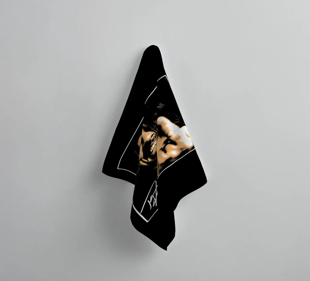 Funny Middle Finger Dave Grohl towel by https://www.juniqe.com/uk/shop/Henndraws