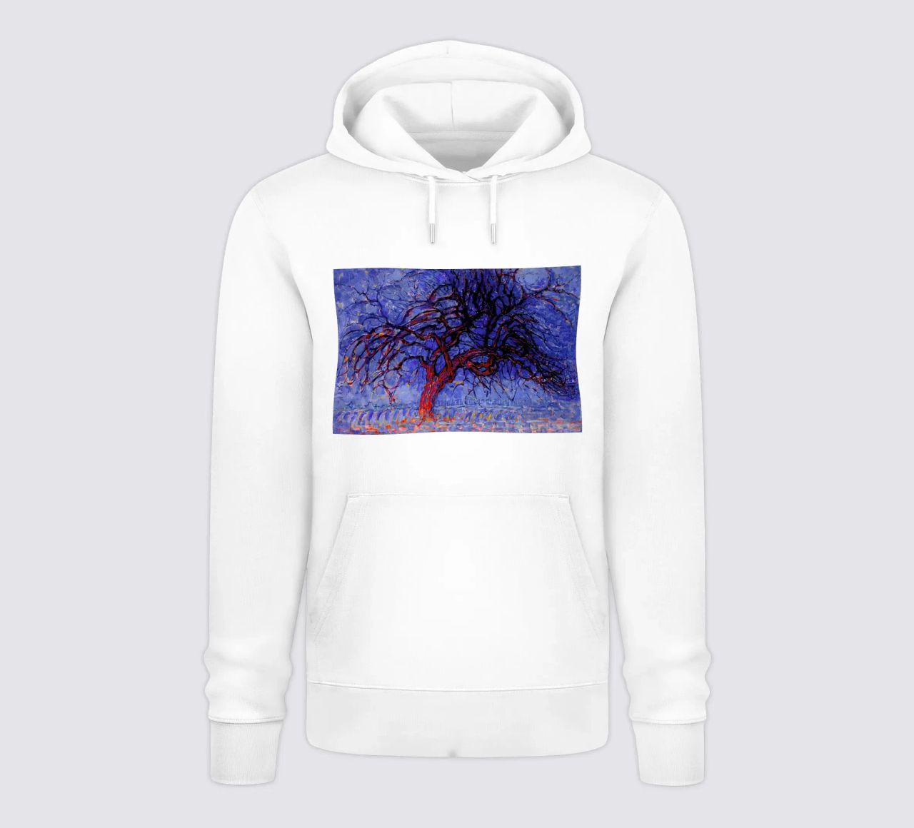Mondrian - The Red Tree felpa con cappuccio da Vintage by JUNIQE