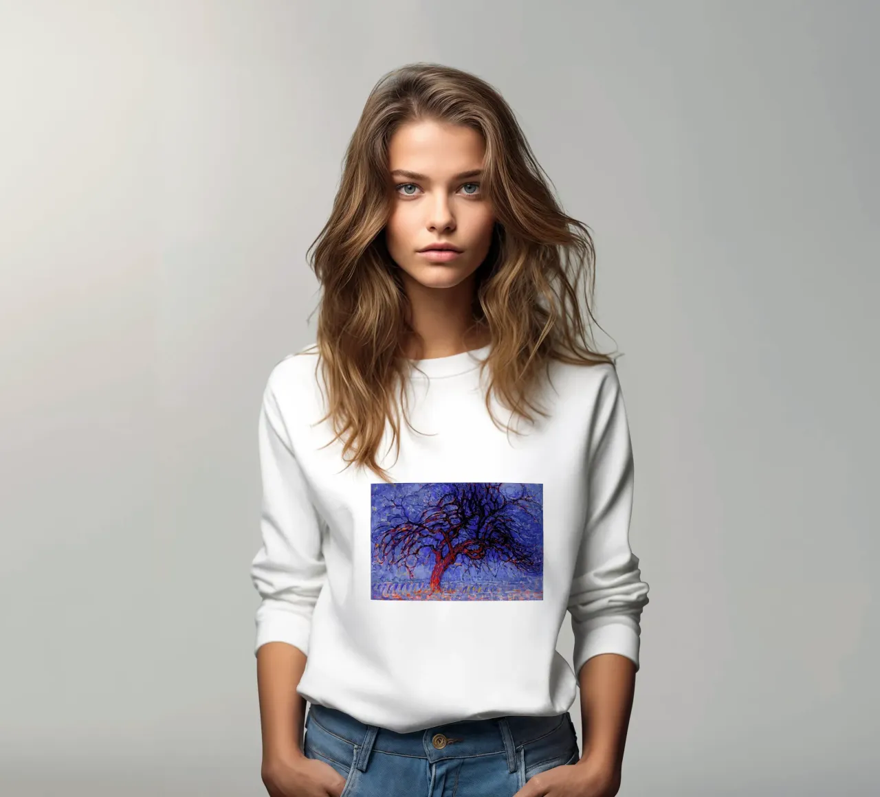 Mondrian - The Red Tree Sweatshirt von Vintage by JUNIQE