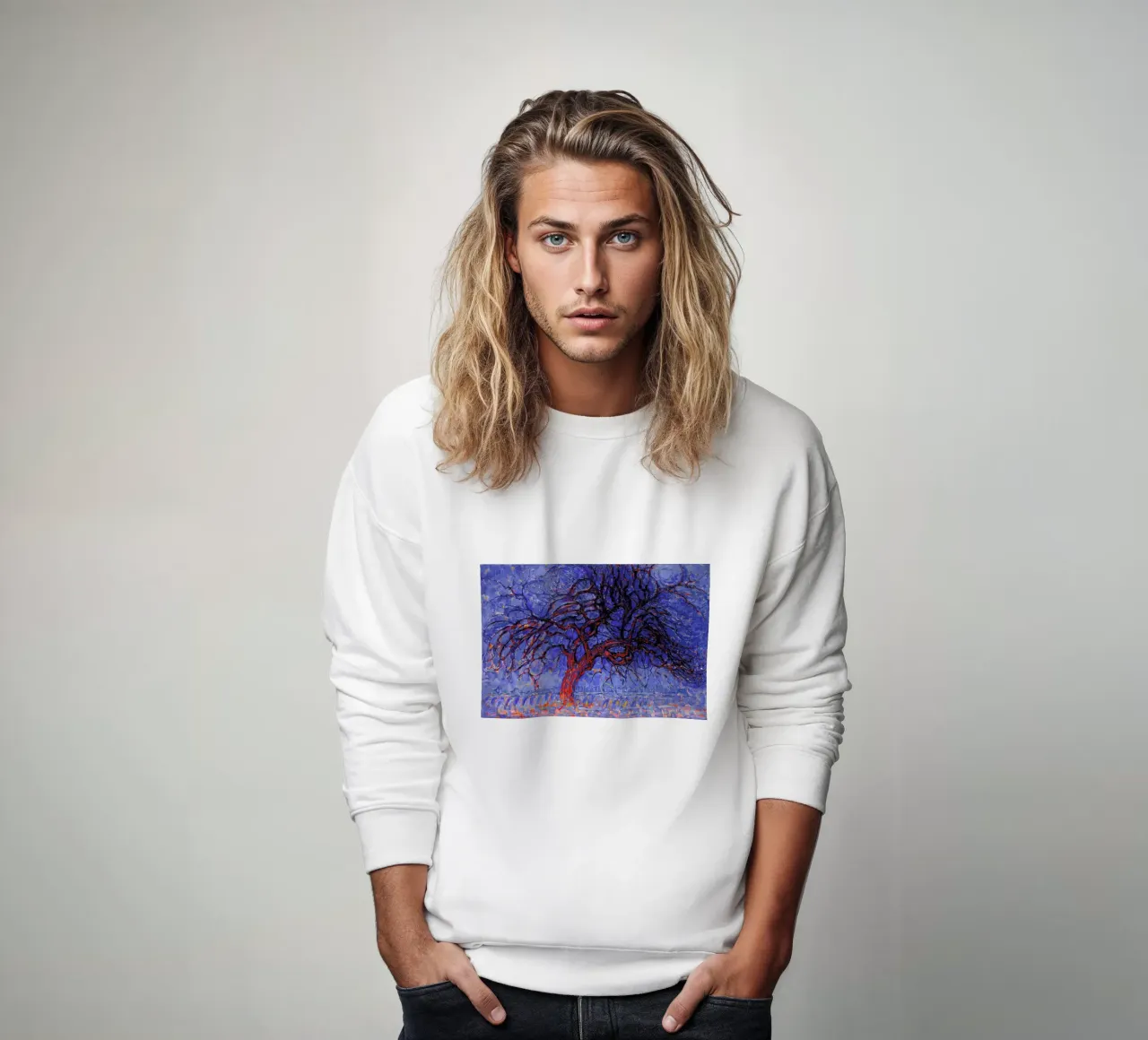 Mondrian - The Red Tree felpa da Vintage by JUNIQE