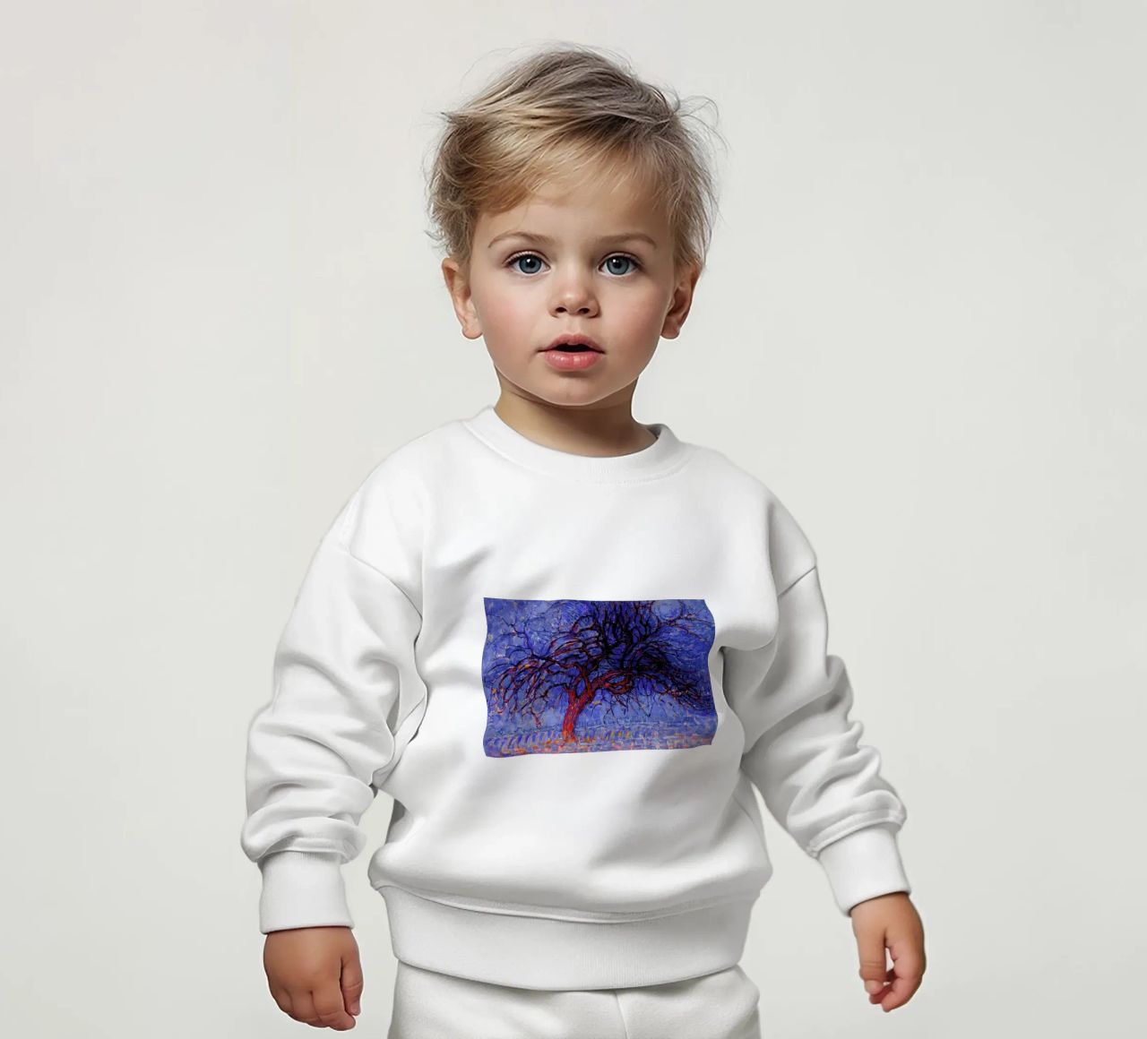 Mondrian - The Red Tree felpa neonato da Vintage by JUNIQE