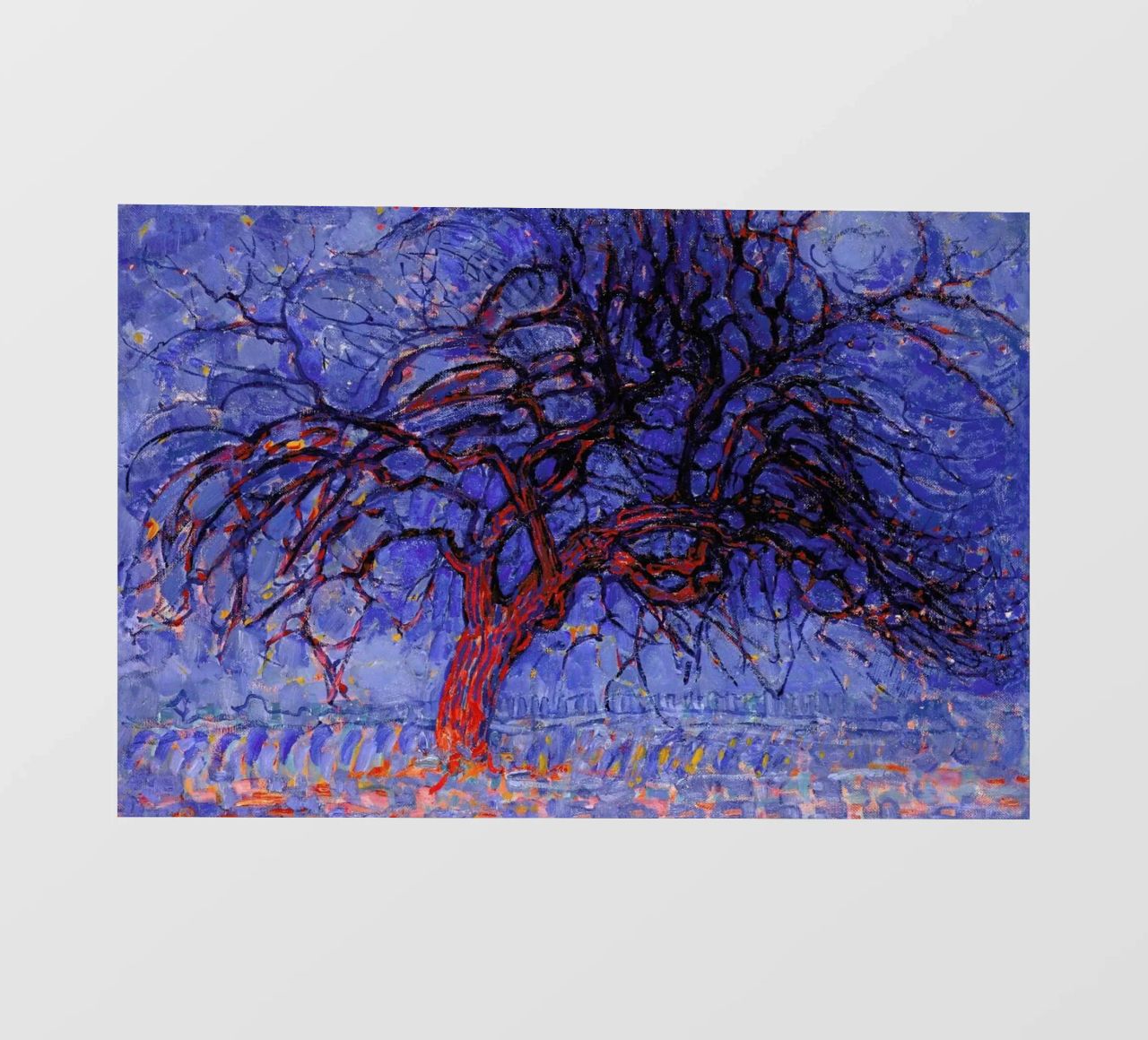 Mondrian - The Red Tree pellicola backlit da Vintage by JUNIQE