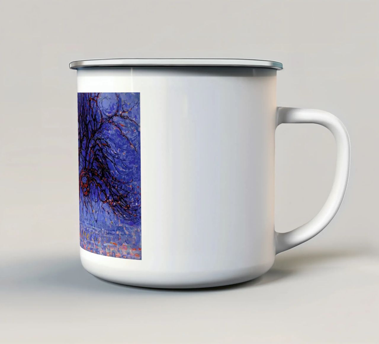 Mondrian - The Red Tree tazza in smalto da Vintage by JUNIQE