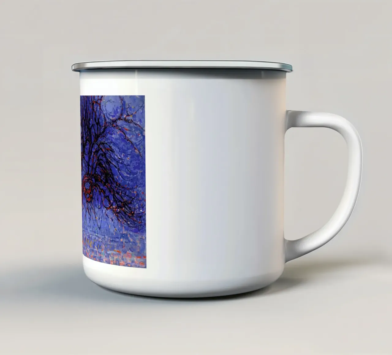 Mondrian - The Red Tree enamel mug by Vintage by JUNIQE