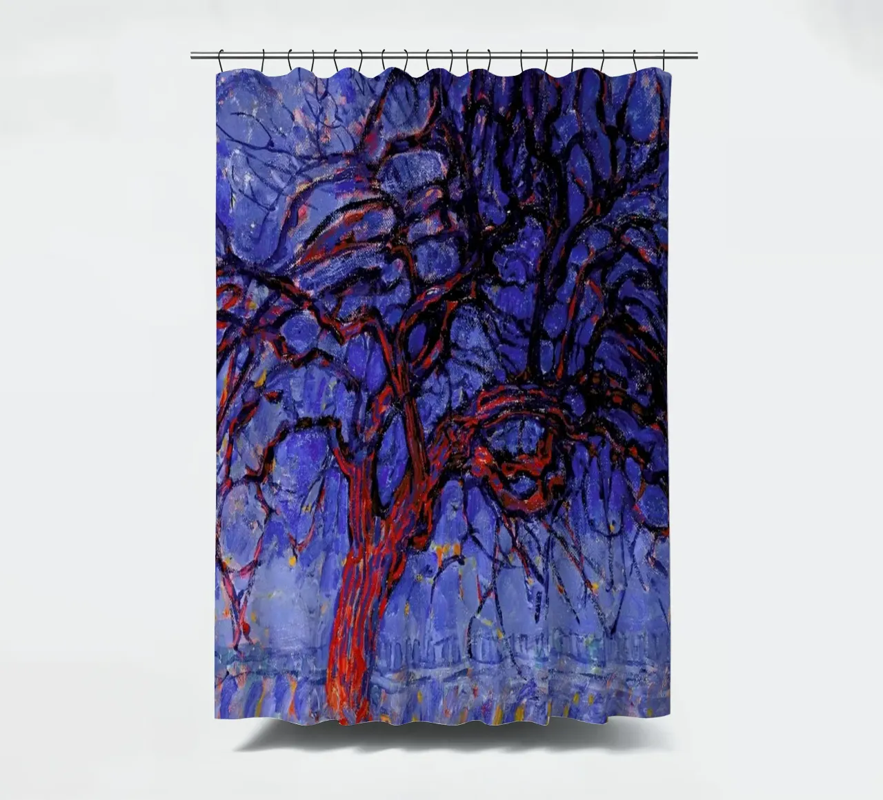 Mondrian - The Red Tree tenda da doccia da Vintage by JUNIQE