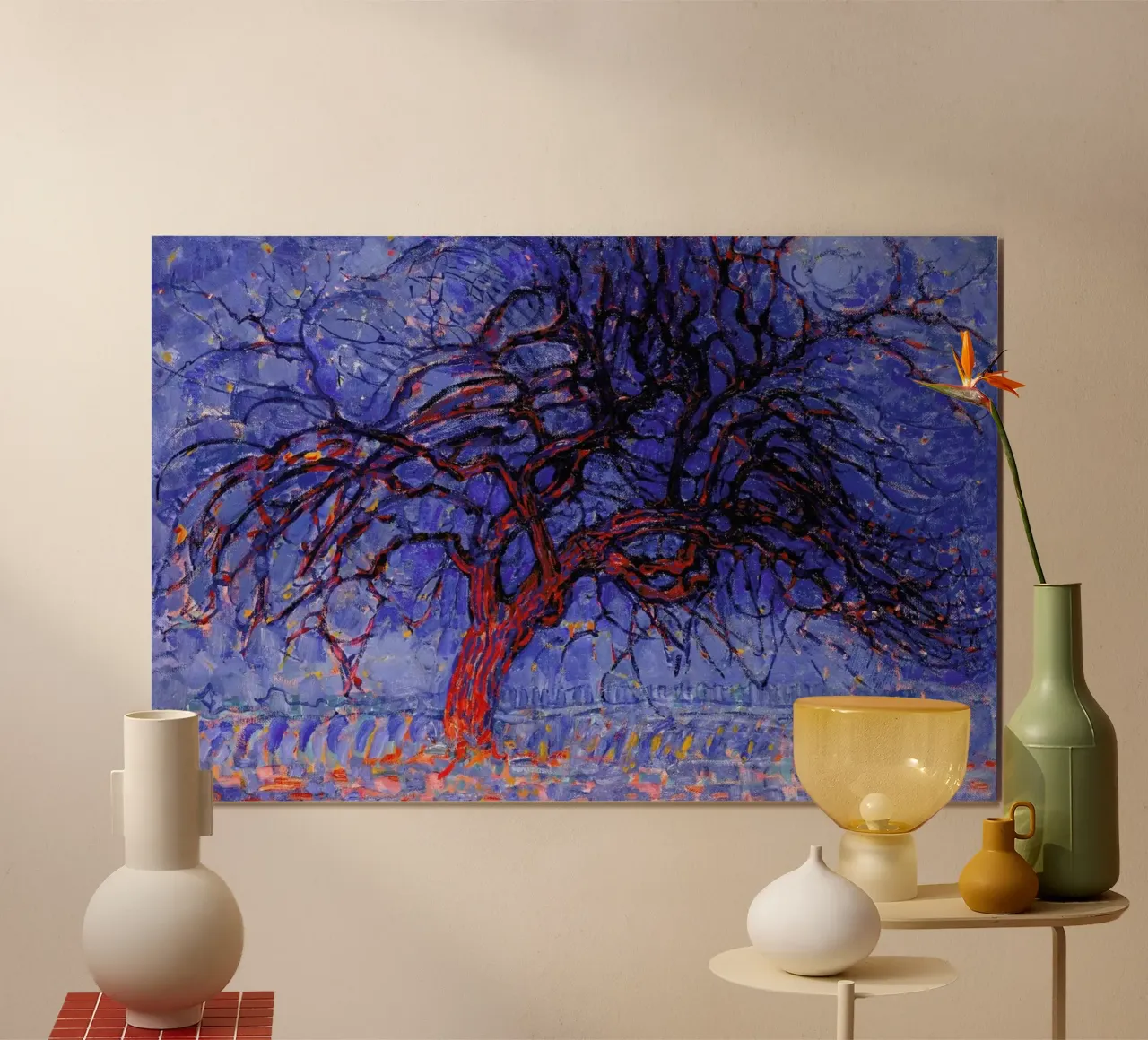 Mondrian - The Red Tree carta hahnemühle da Vintage by JUNIQE