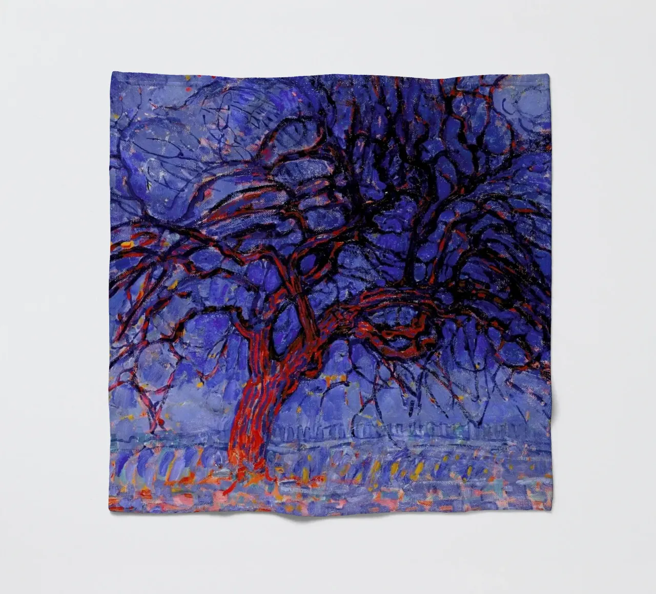 Mondrian - The Red Tree coperta in pile da Vintage by JUNIQE