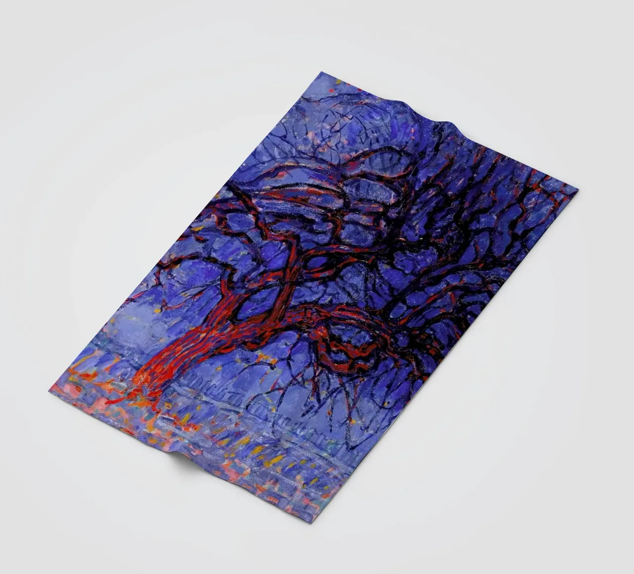 Mondrian - The Red Tree coperta in pile da Vintage by JUNIQE