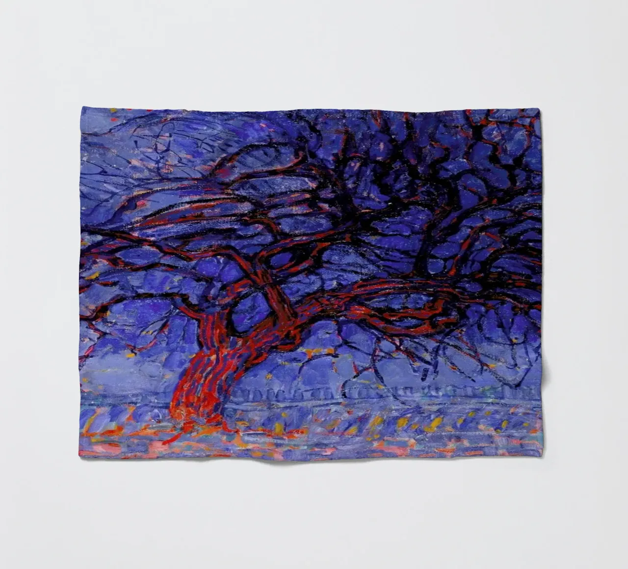Mondrian - The Red Tree coperta in pile da Vintage by JUNIQE
