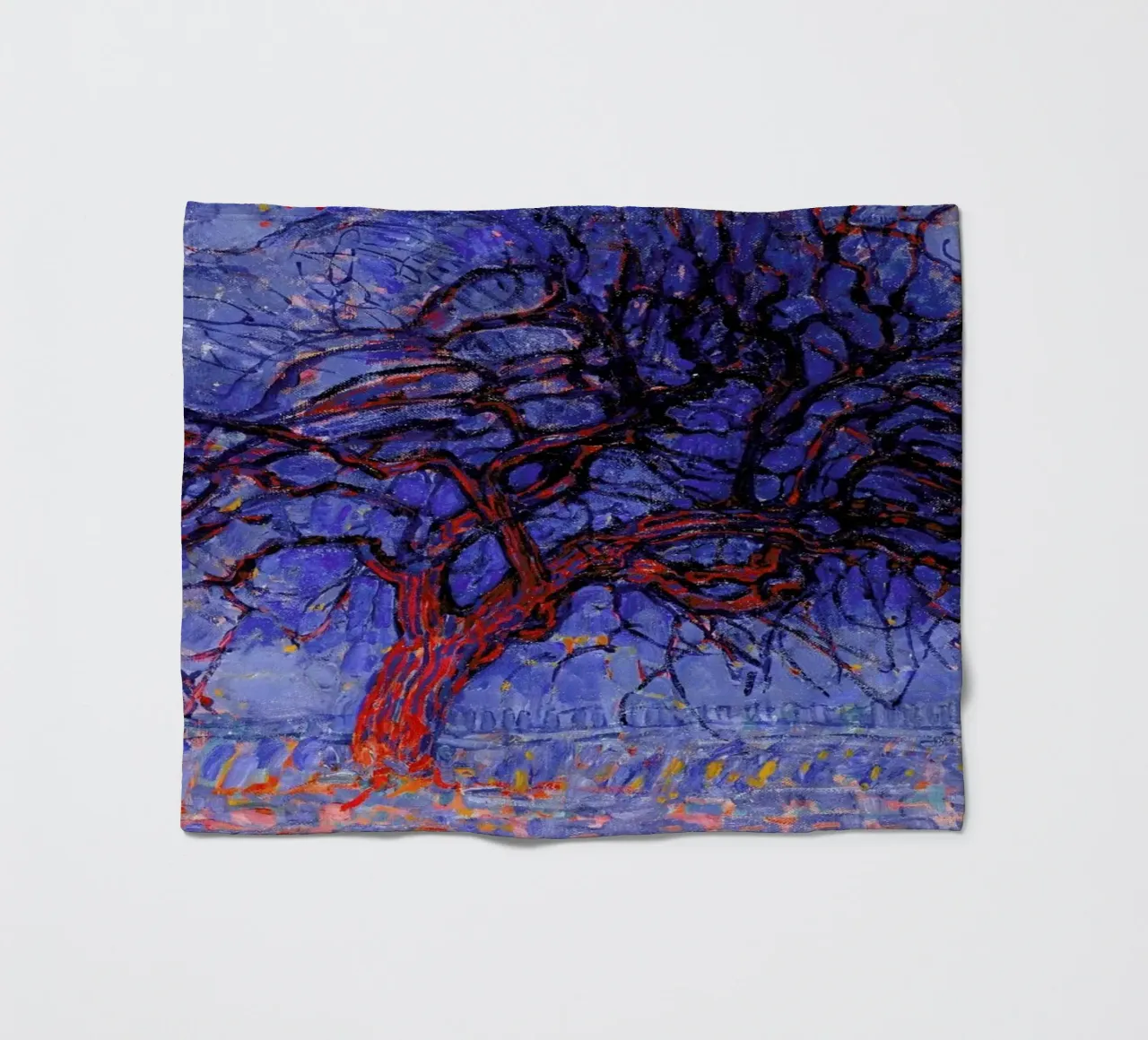 Mondrian - The Red Tree coperta in pile da Vintage by JUNIQE