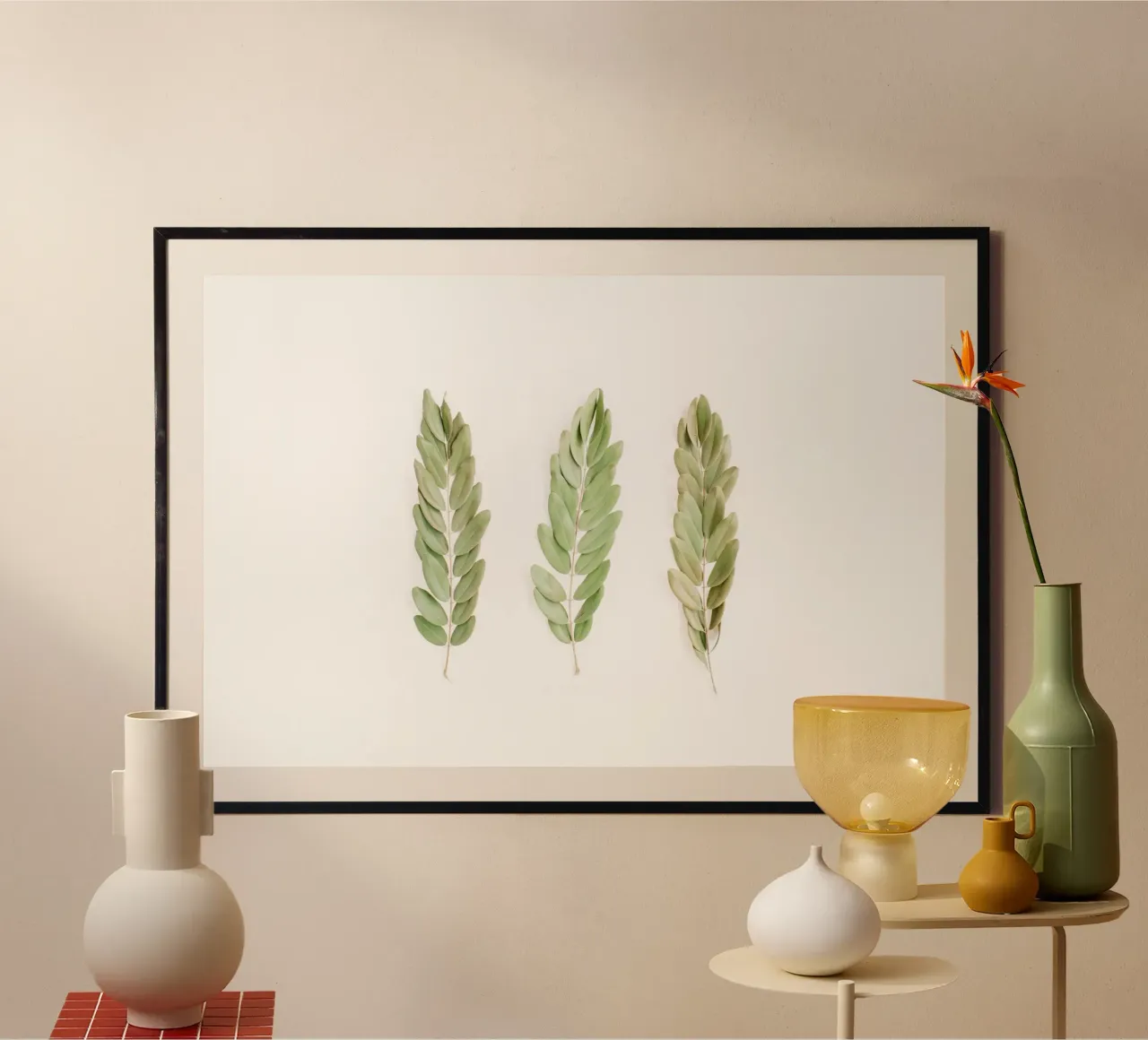 Minimalismo tropicale poster con telaio in plastica da PhotoVibe Decor