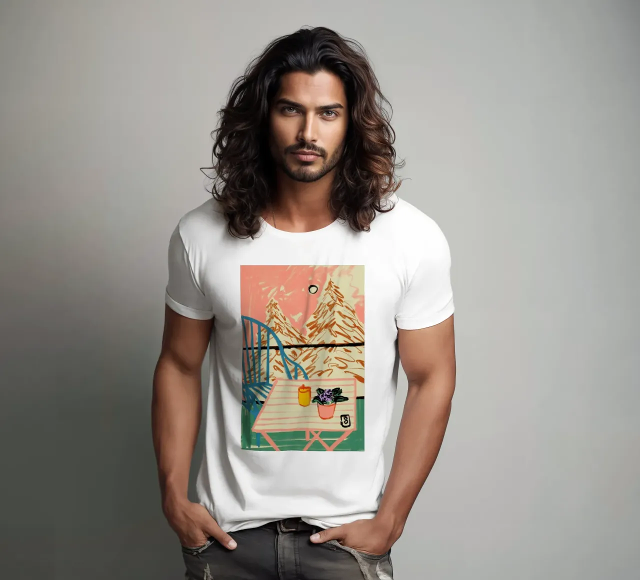 Evening On The Terrace t-shirt da Sandra Poliakov