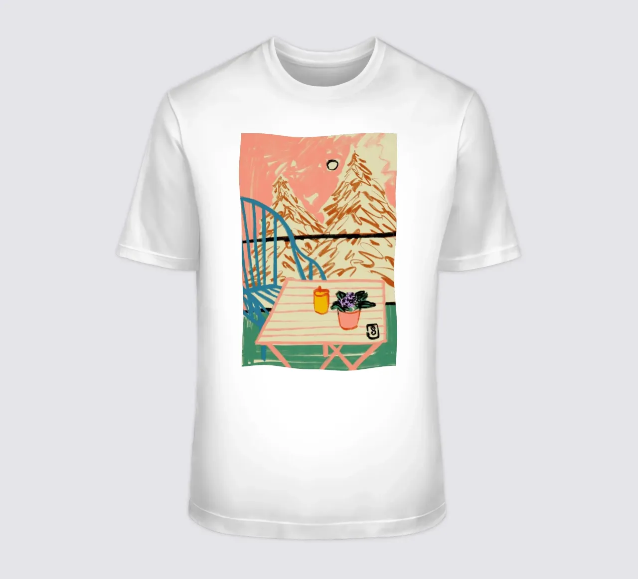 Evening On The Terrace t-shirt da Sandra Poliakov