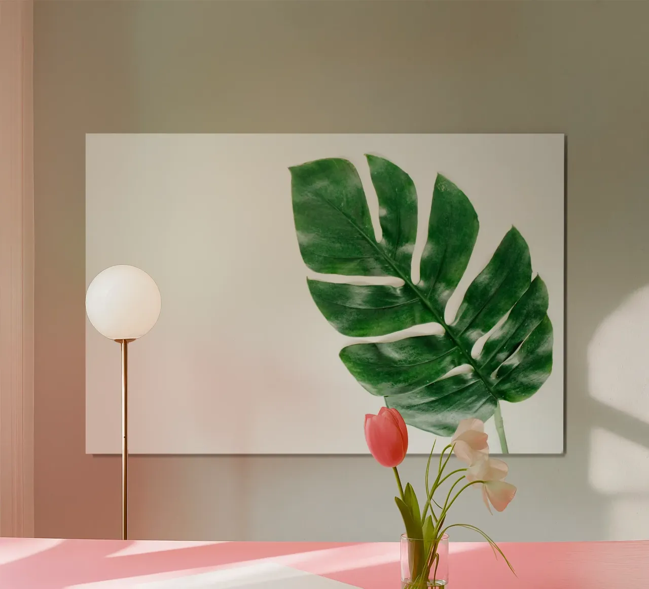 Minimalismo tropicale poster con telaio in plastica da PhotoVibe Decor