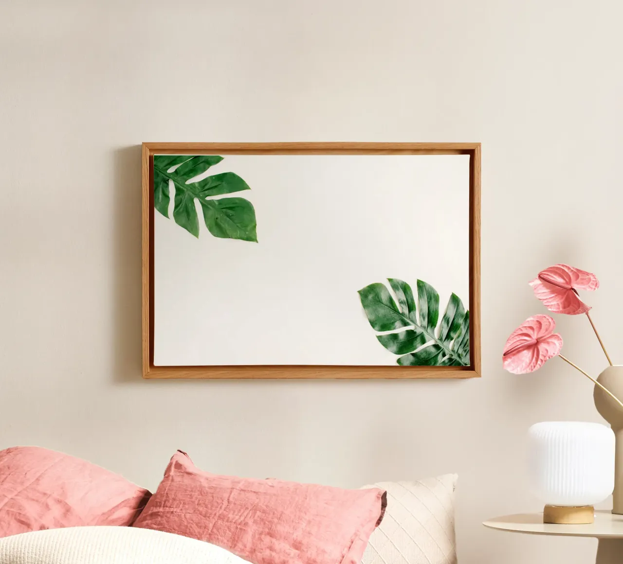 Minimalismo tropicale tela con Cornice a cassetta da PhotoVibe Decor