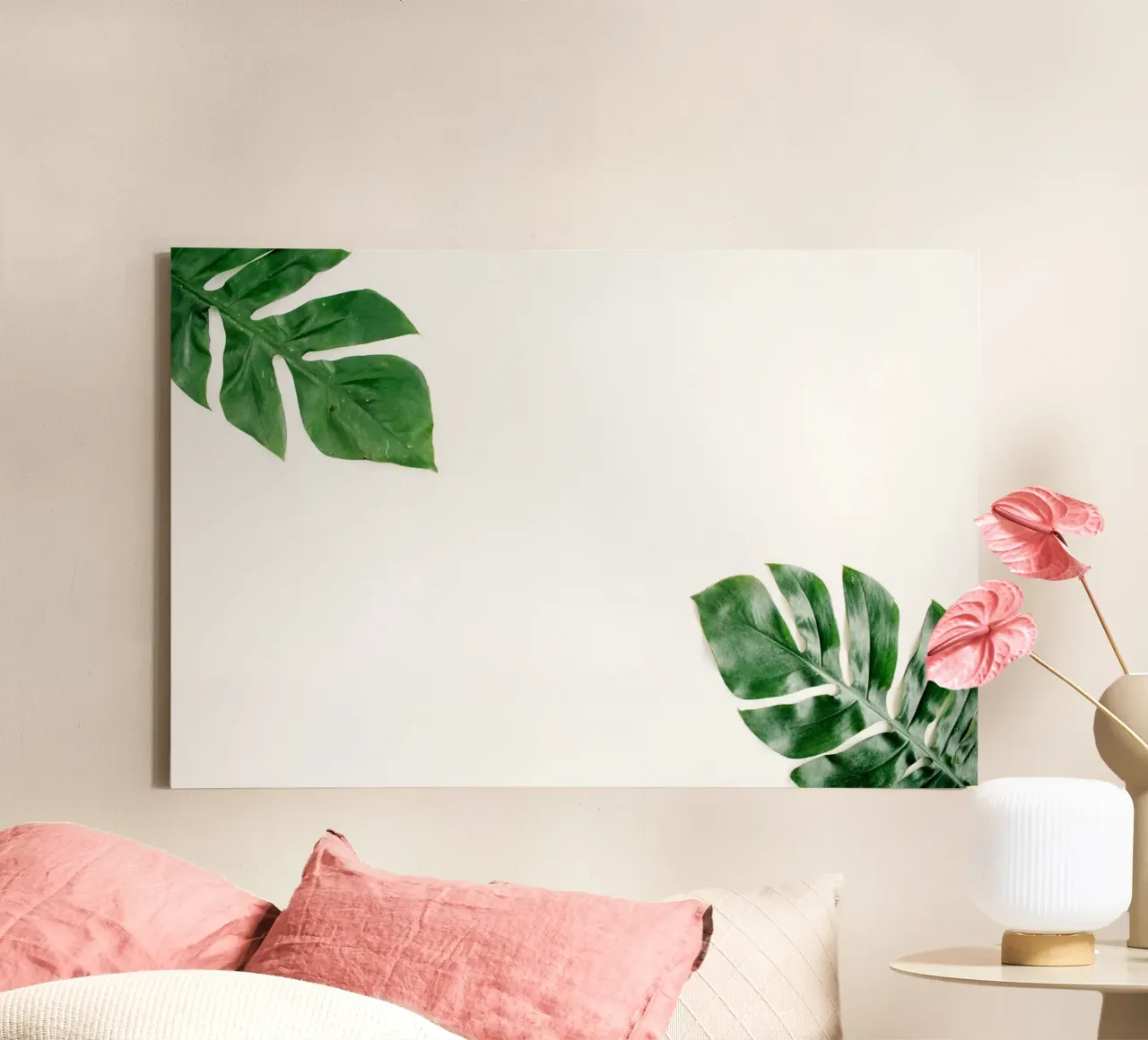 Minimalismo tropicale tela con Cornice a cassetta da PhotoVibe Decor