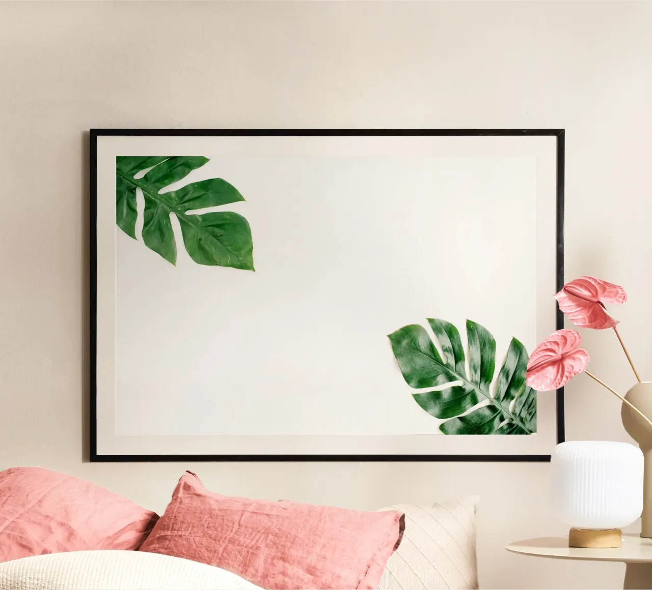 Minimalismo tropicale poster con telaio in plastica da PhotoVibe Decor