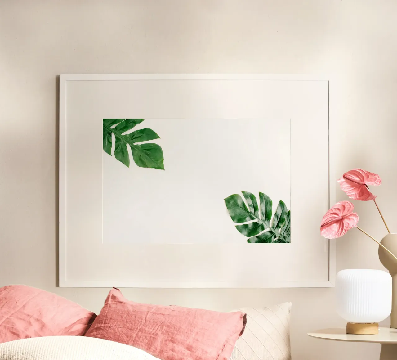 Minimalismo tropicale poster con telaio in plastica da PhotoVibe Decor