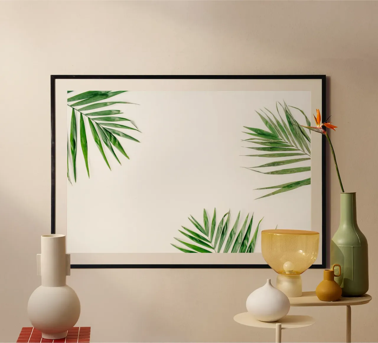 Minimalismo tropicale poster con telaio in plastica da PhotoVibe Decor