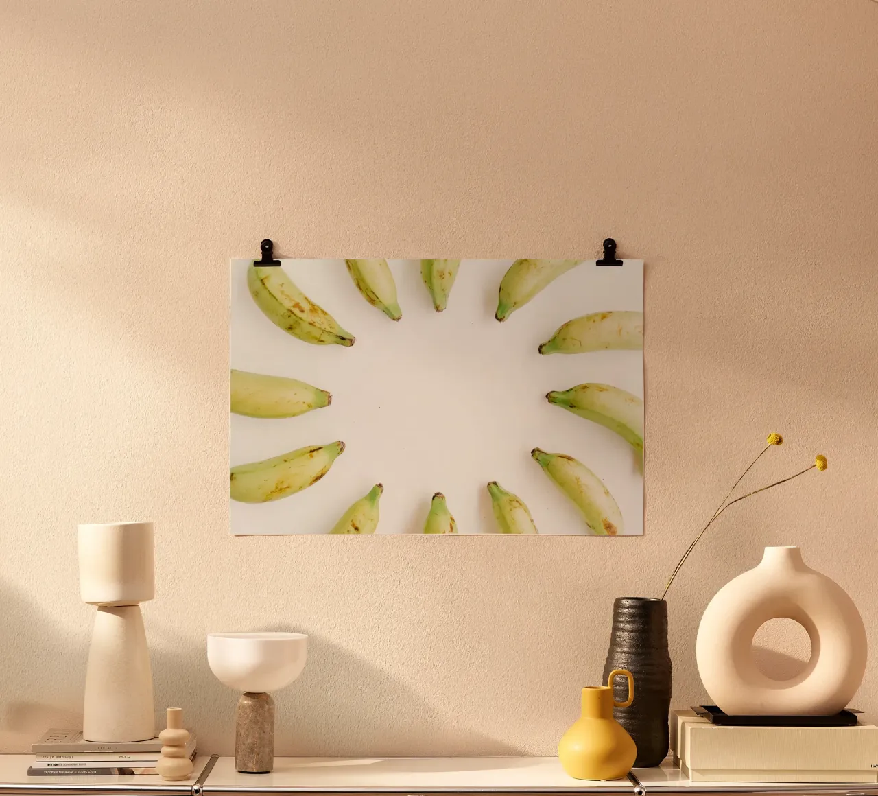 Minimalismo tropicale poster con telaio in legno da PhotoVibe Decor