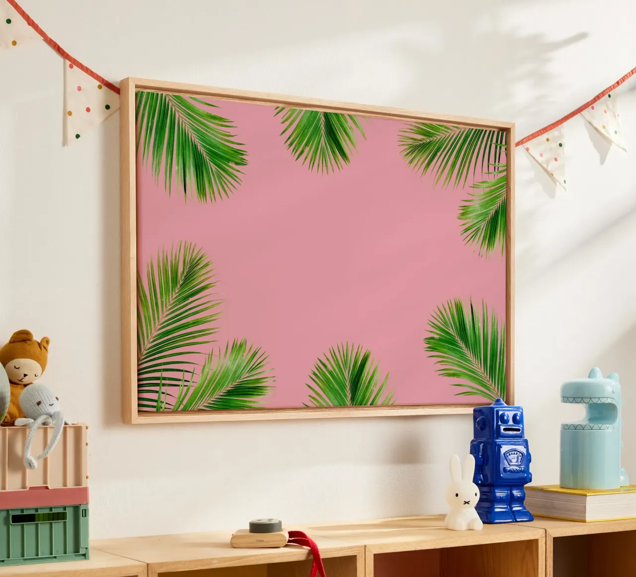 Minimalismo tropicale tela con Cornice a cassetta da PhotoVibe Decor