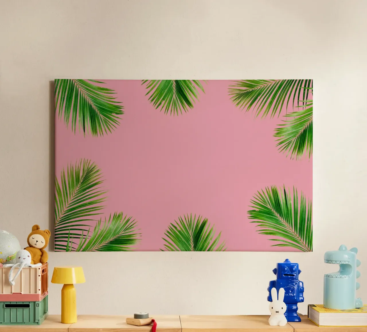 Minimalismo tropicale tela con Cornice a cassetta da PhotoVibe Decor