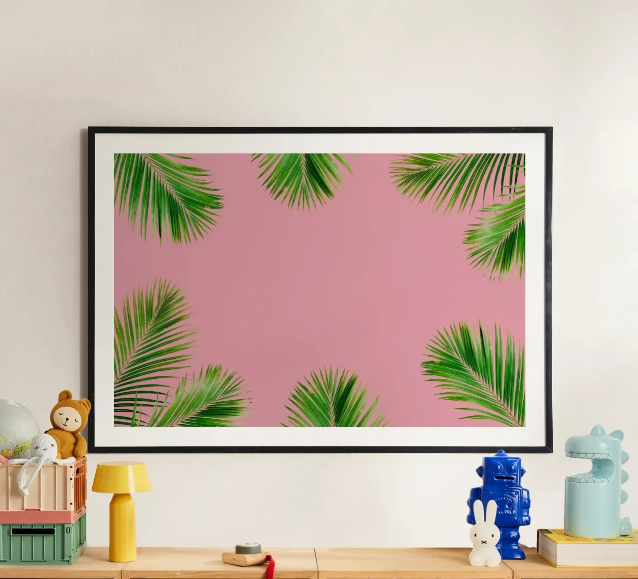 Minimalismo tropicale poster con telaio in plastica da PhotoVibe Decor