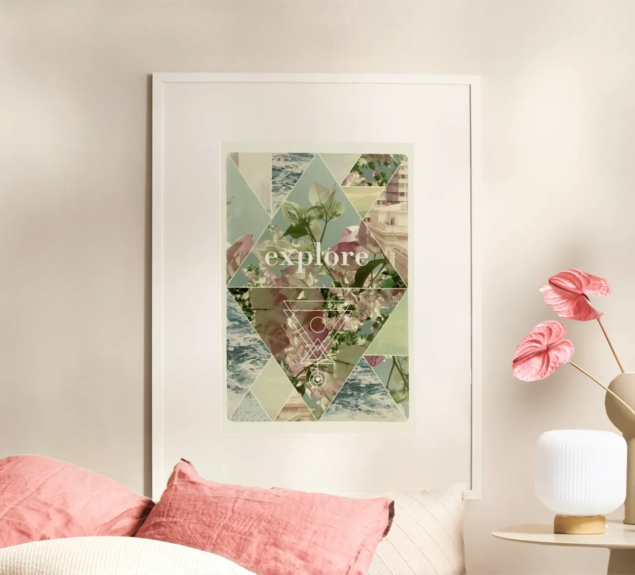 Explore I poster con telaio in legno da Florent Bodart