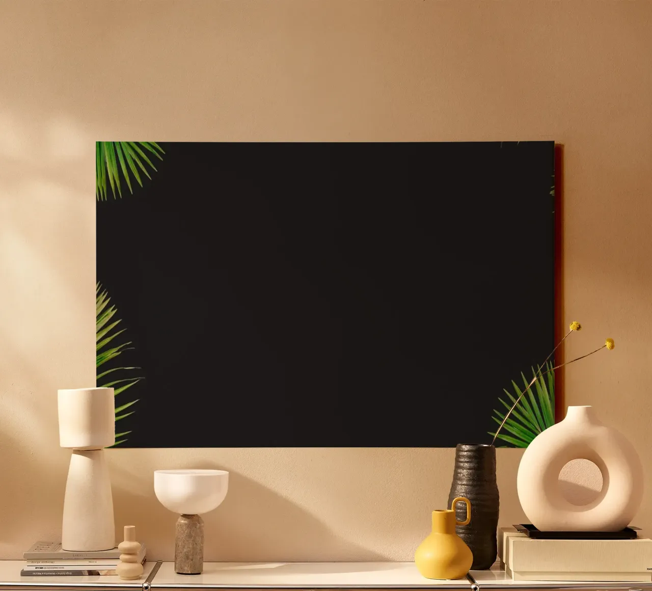 Minimalismo tropicale tela con Cornice a cassetta da PhotoVibe Decor