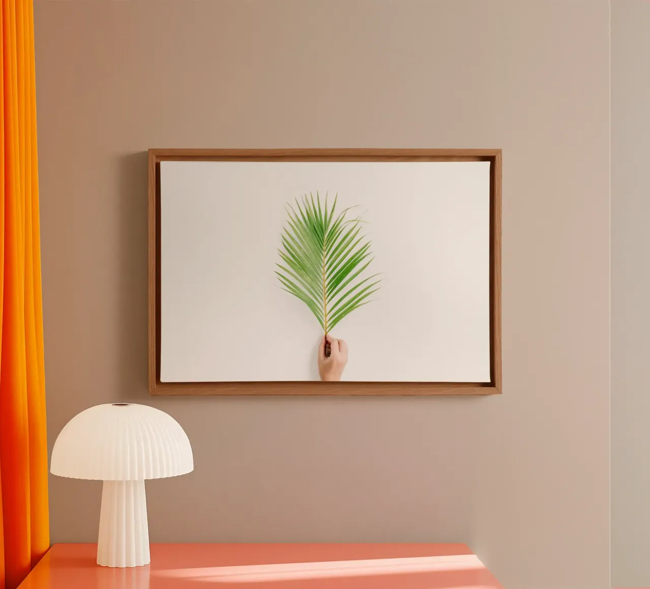 Tropisch minimalisme canvas met Baklijst van PhotoVibe Decor