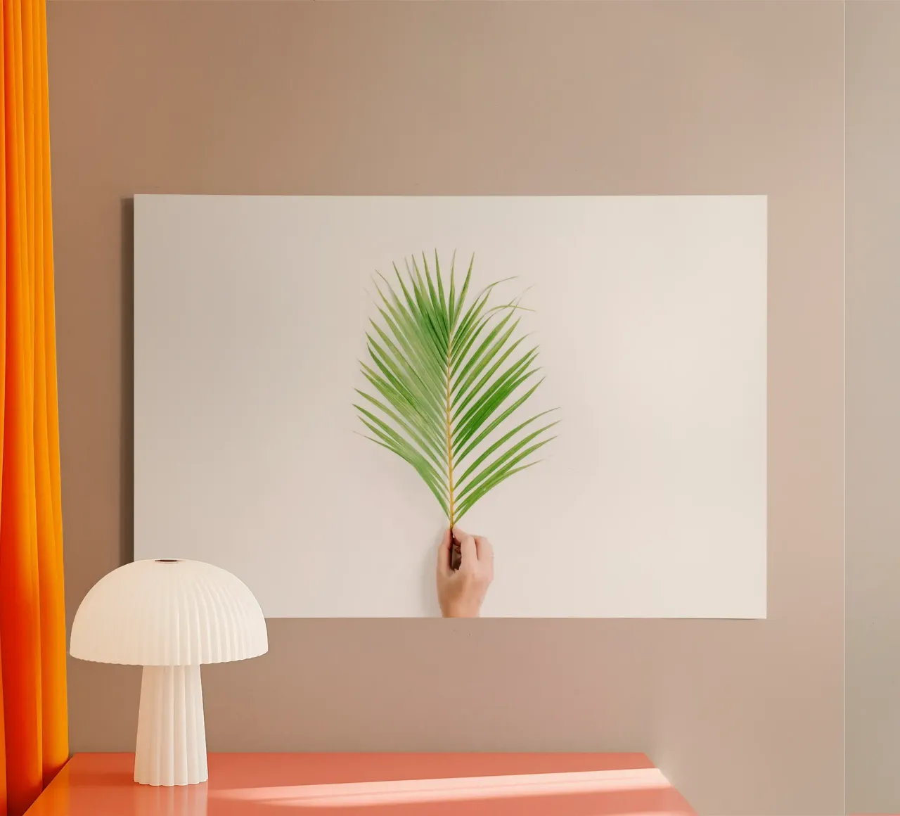 Tropisch minimalisme canvas met Baklijst van PhotoVibe Decor