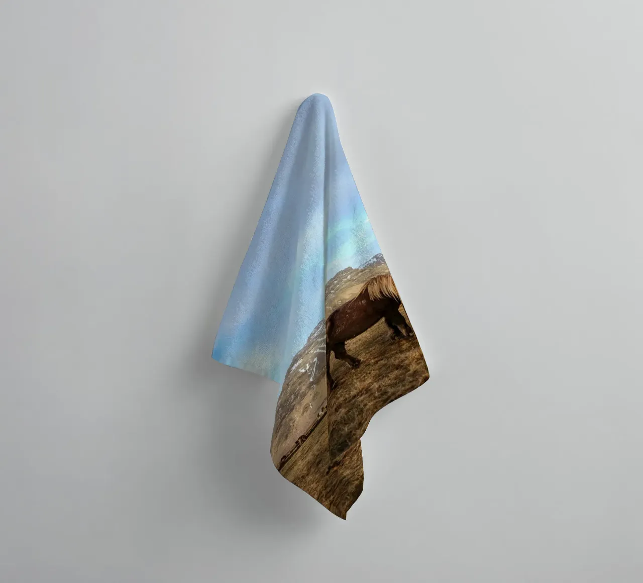 icelandic landscape horse towel by Horsire