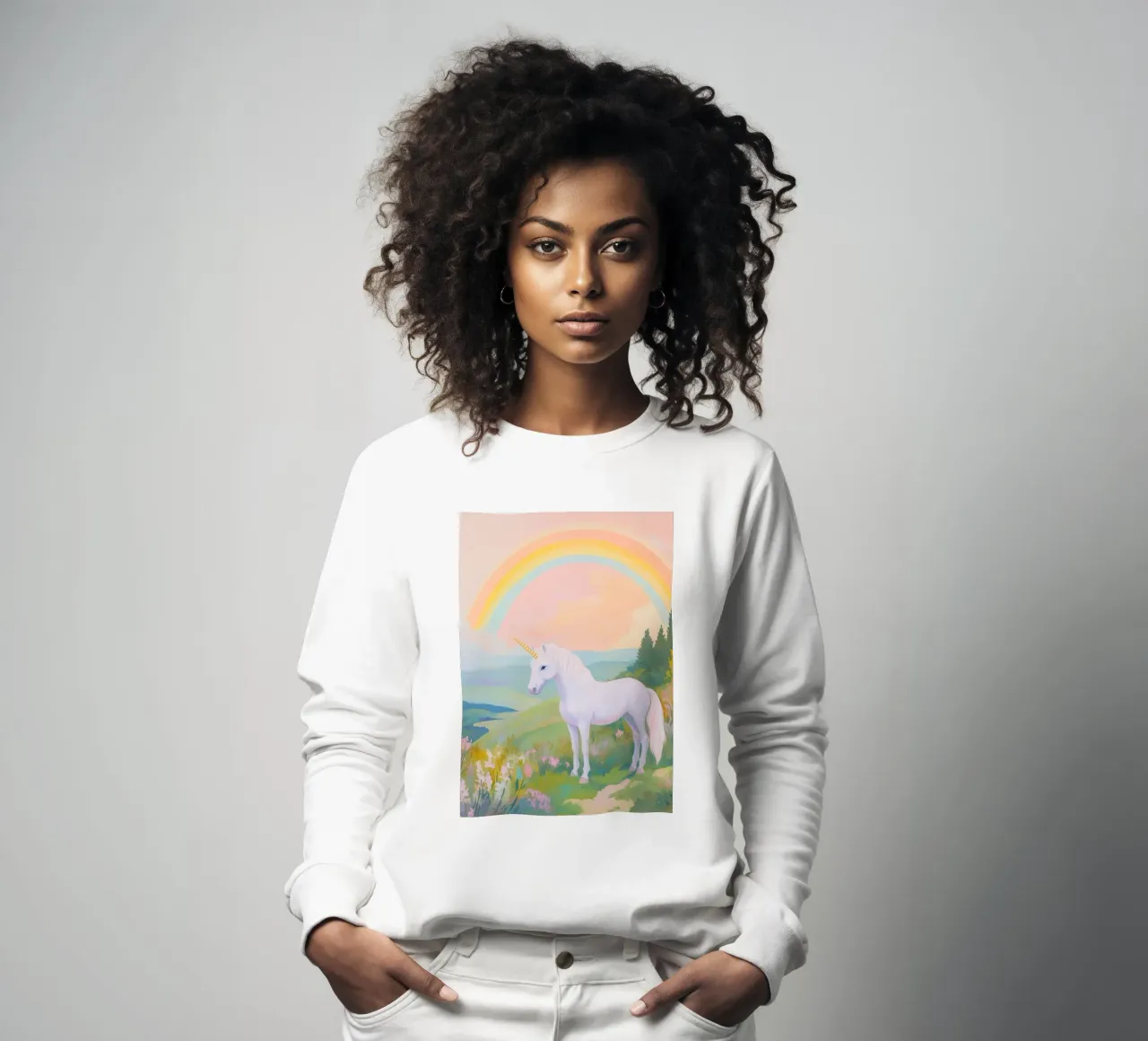 Unicorn & Rainbow felpa da Attaboy Dsgn