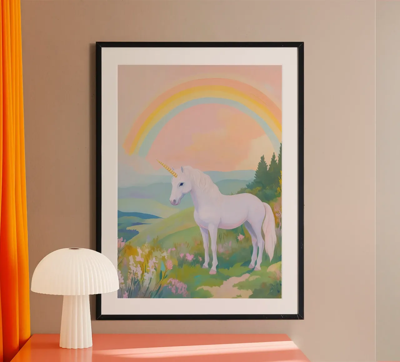 Unicorn & Rainbow carta hahnemühle da Attaboy Dsgn