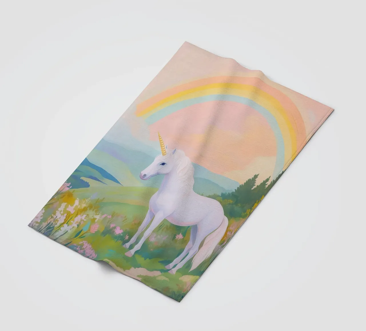 Unicorn & Rainbow coperta in pile da Attaboy Dsgn