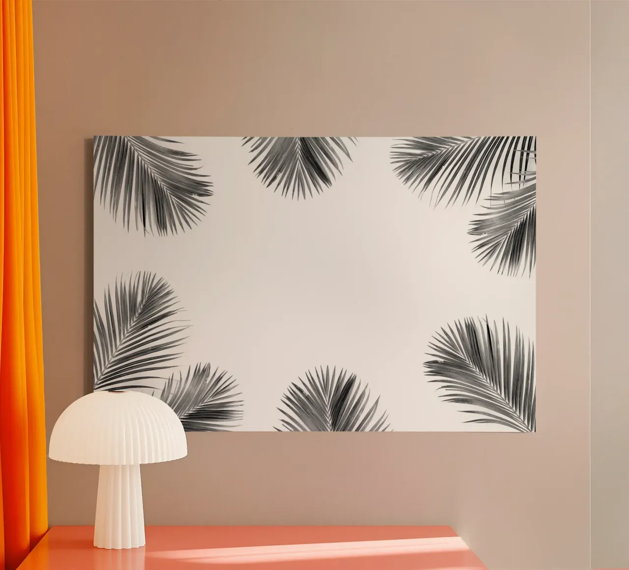 Tropisch minimalisme canvas met Baklijst van PhotoVibe Decor