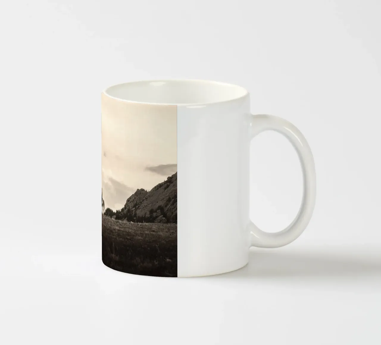 cowboy in collina tazza in ceramica da Horsire