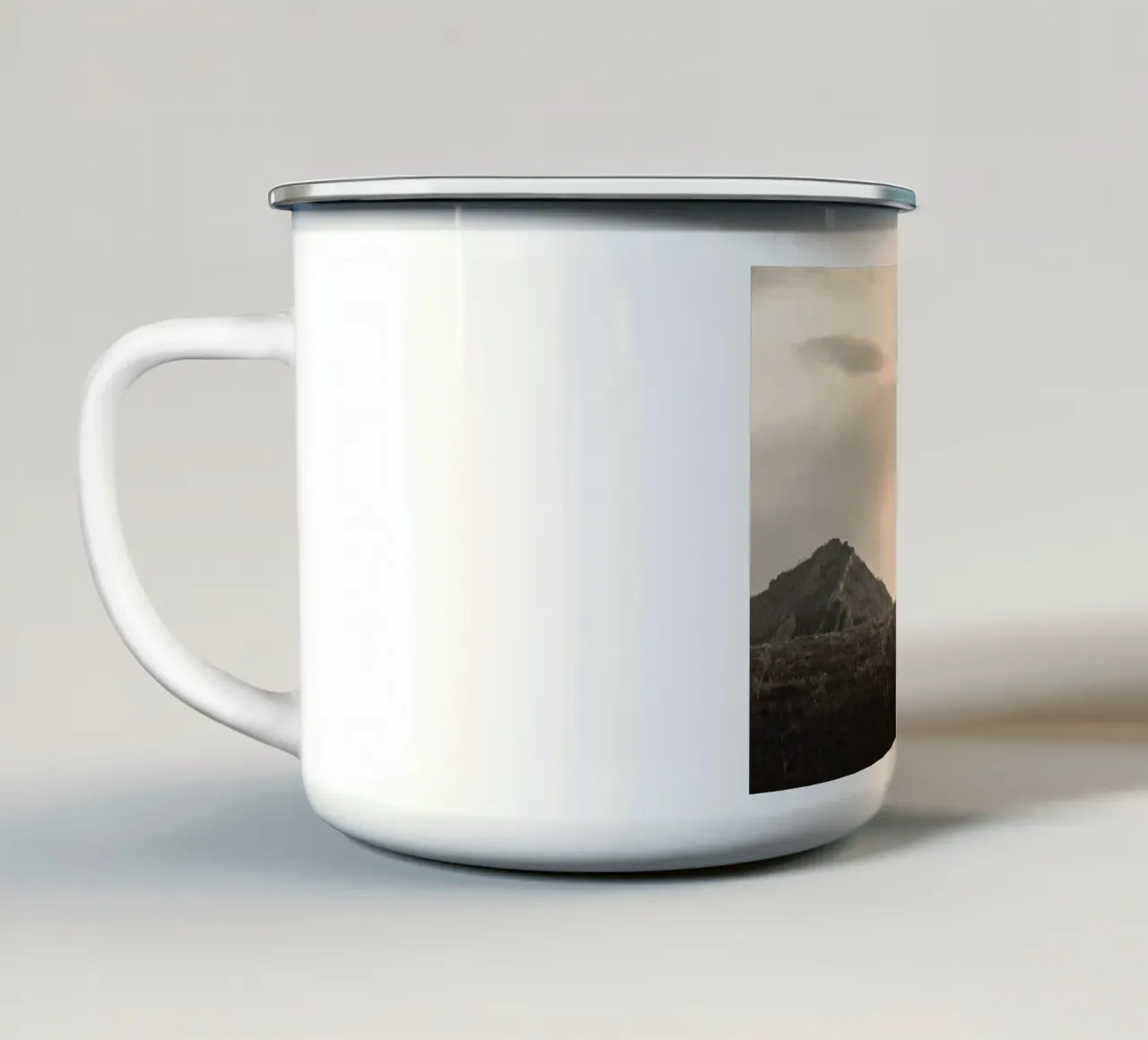 cowboy in collina tazza in smalto da Horsire