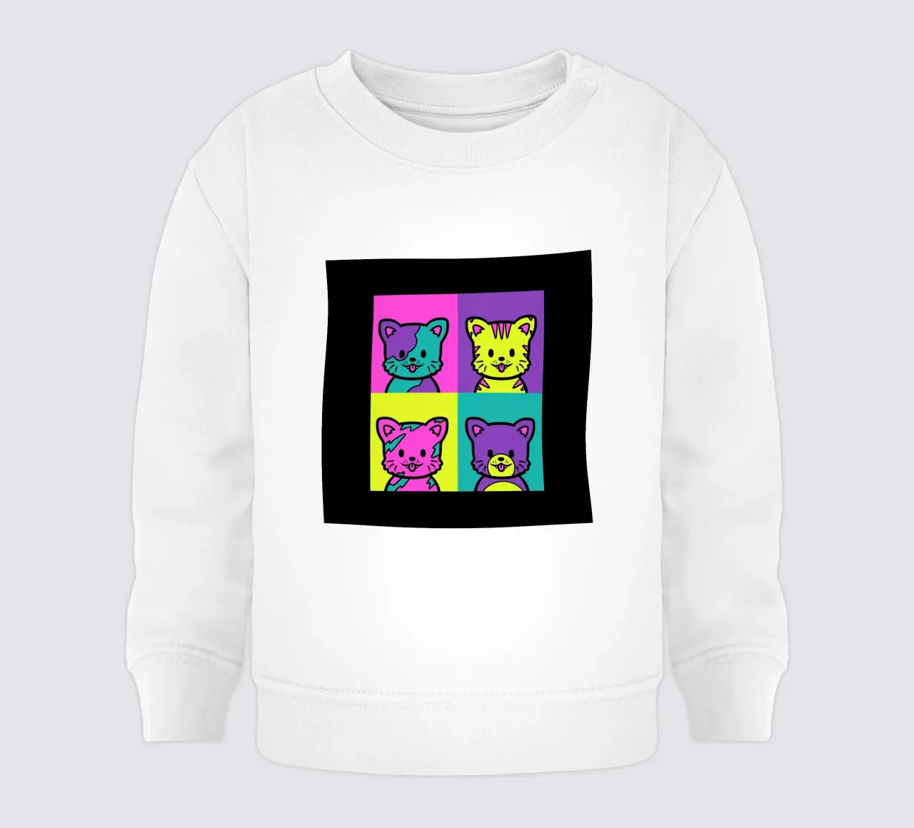 Cat Pop Art felpa neonato da Tobe Fonseca