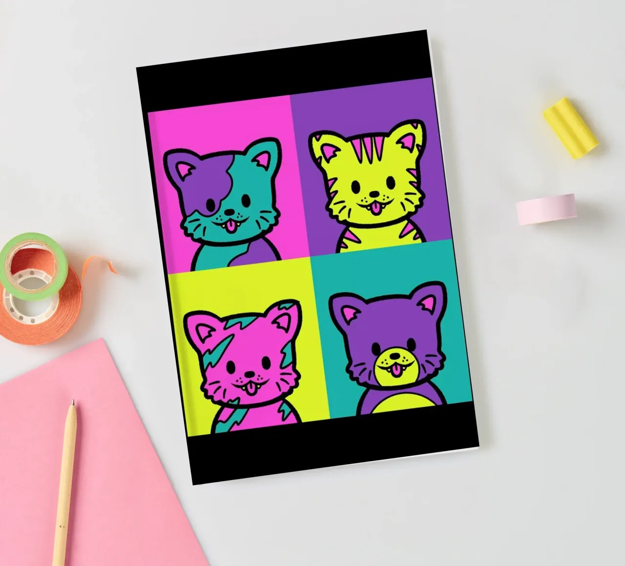 Cat Pop Art notebook by Tobe Fonseca