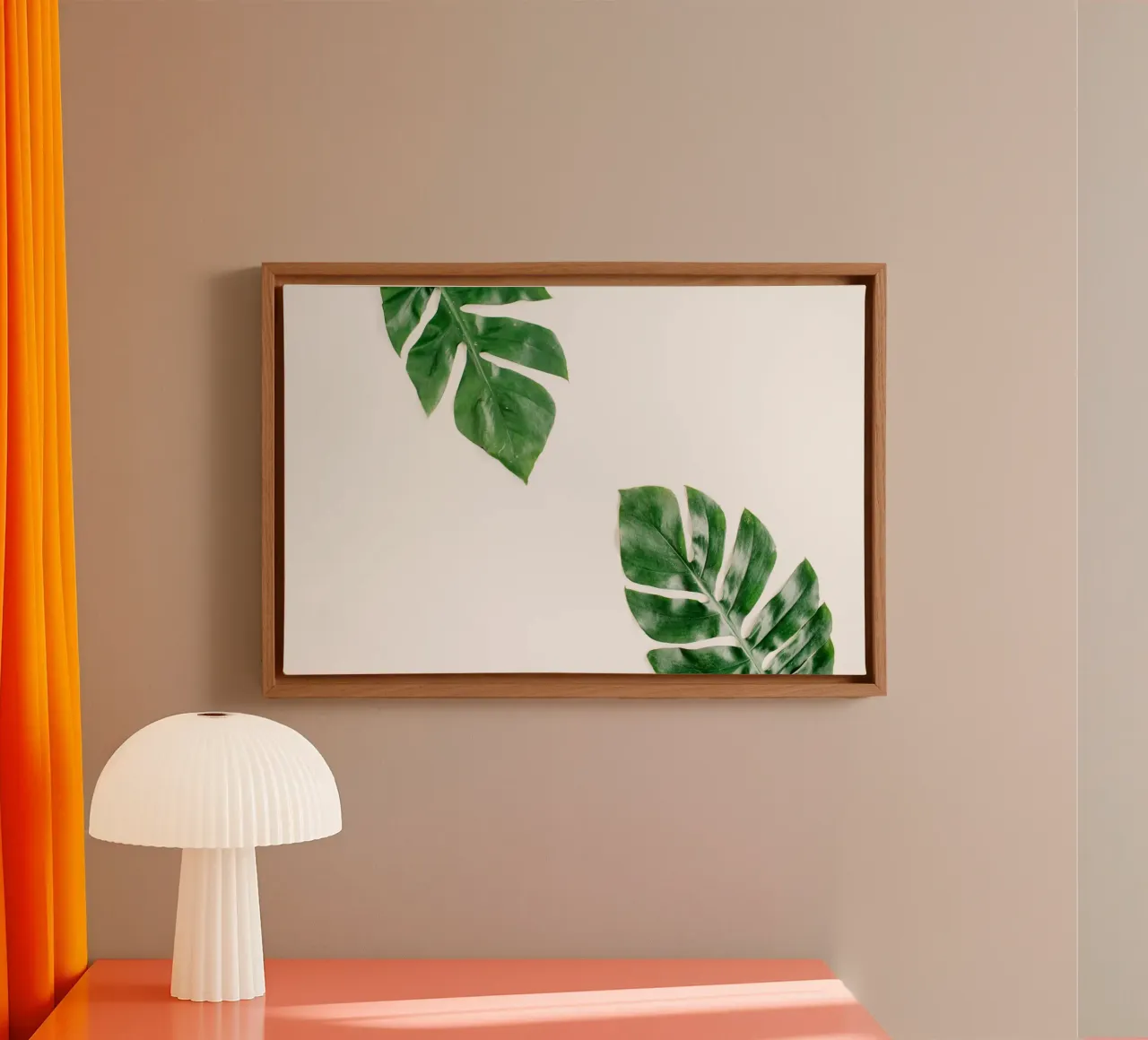 Tropisch minimalisme canvas met Baklijst van PhotoVibe Decor