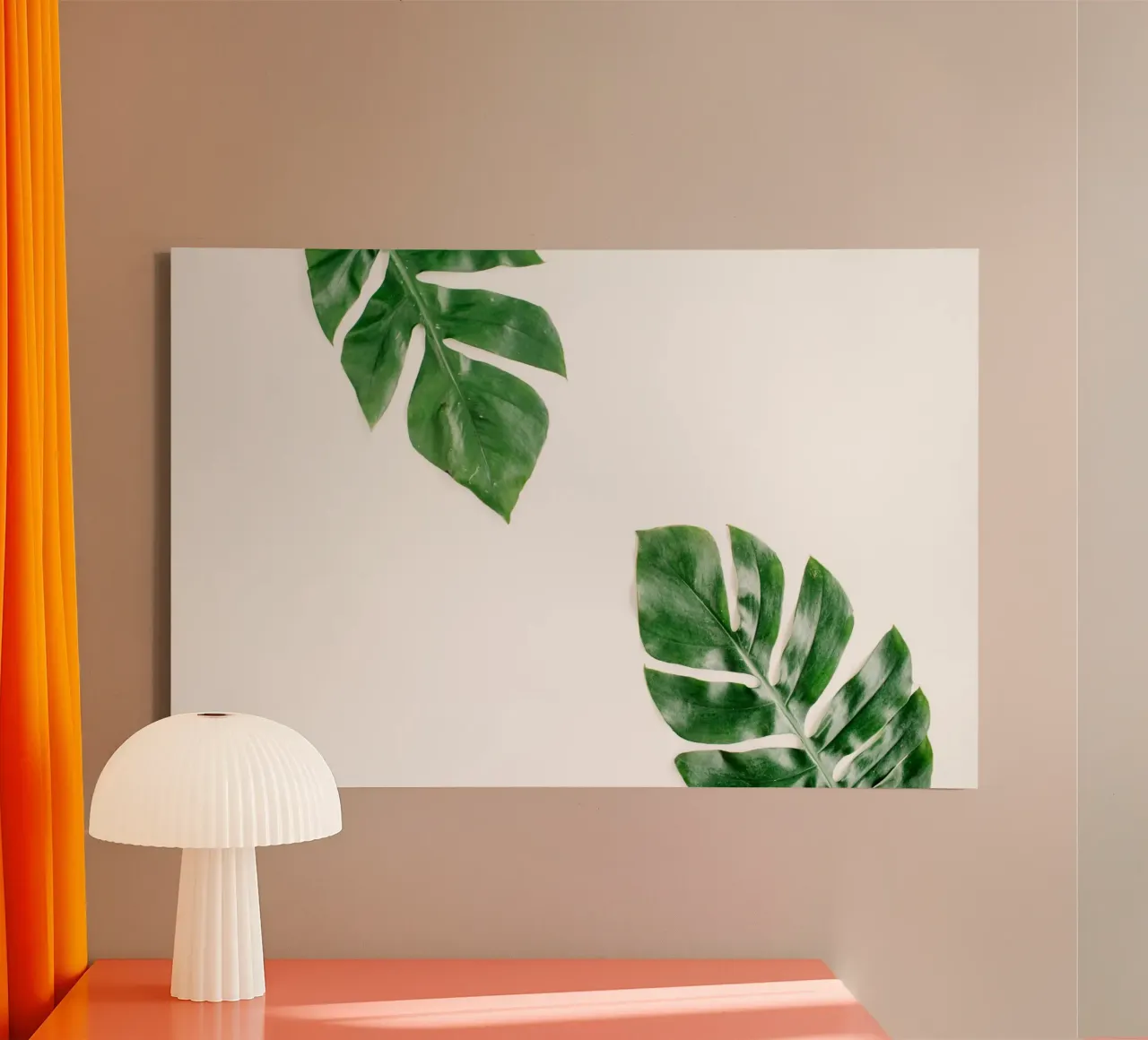 Tropisch minimalisme canvas met Baklijst van PhotoVibe Decor