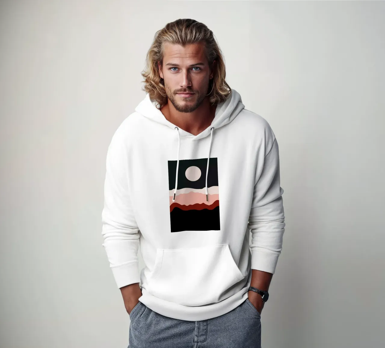 Desert Twilight felpa con cappuccio da Pure