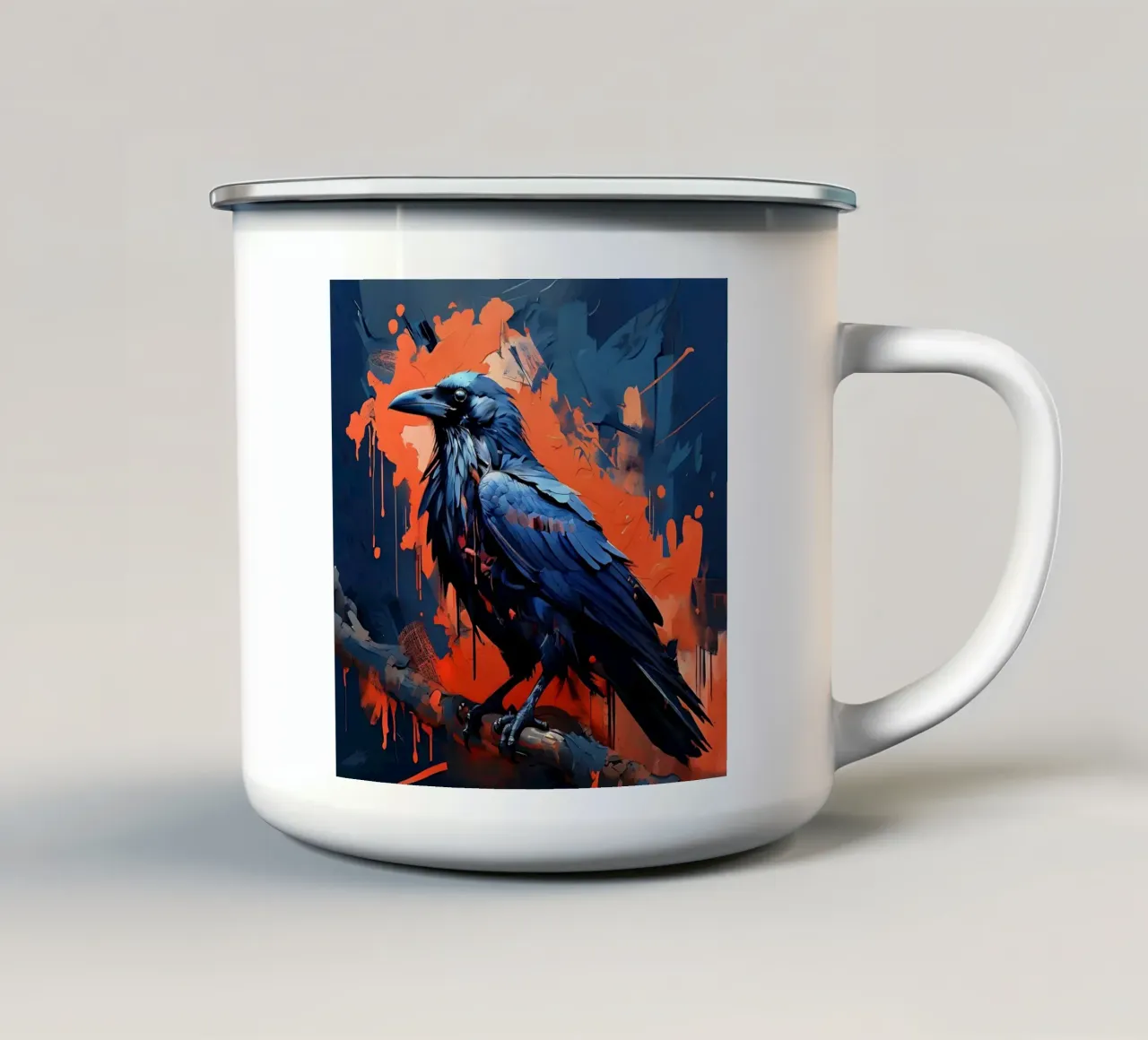Corvo_Stile_F_1 tazza in smalto da Tierisch bunt by LK