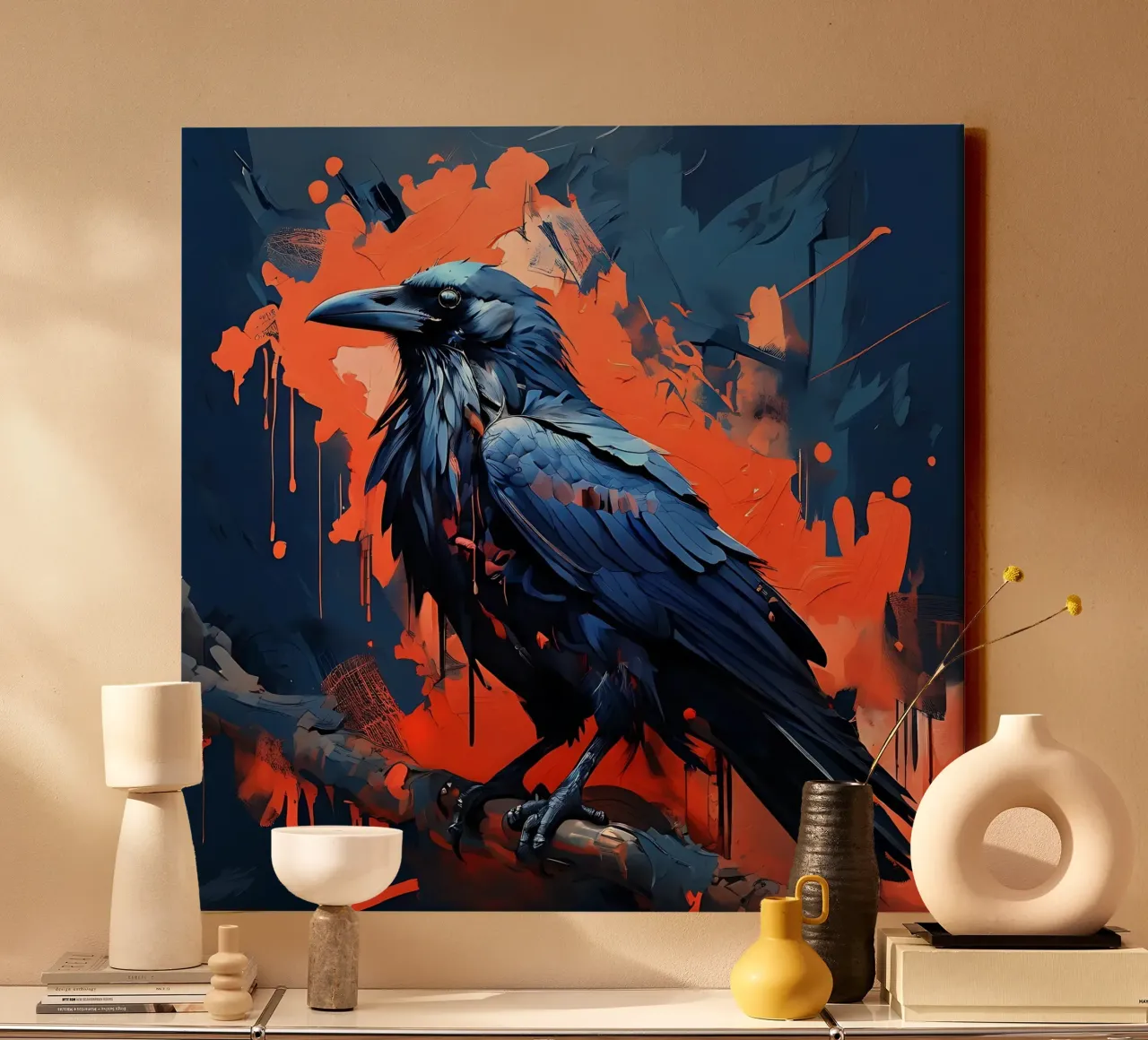 Crow_Style_F_1 canvas by Tierisch bunt by LK