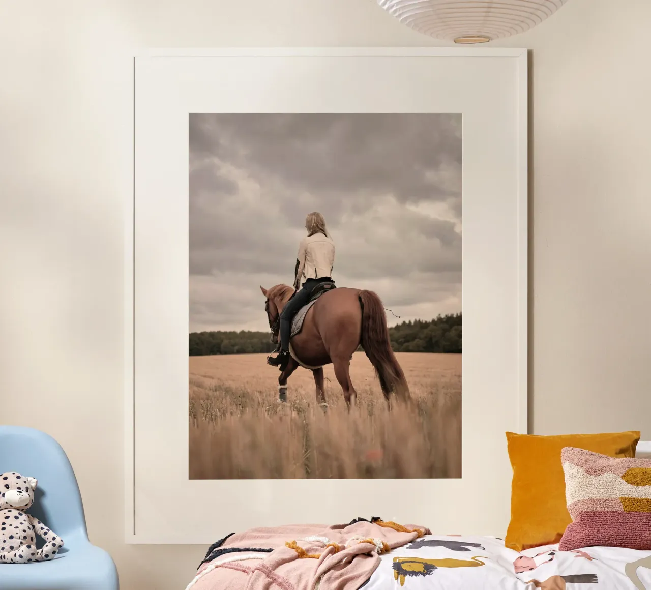 cavaliere sul campo poster da Horsire