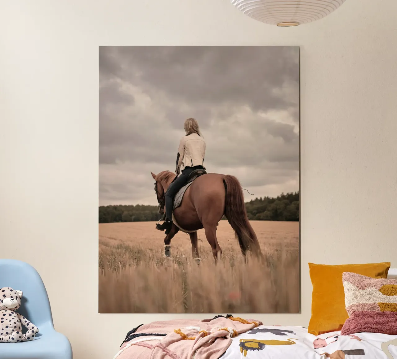 cavaliere sul campo poster da Horsire