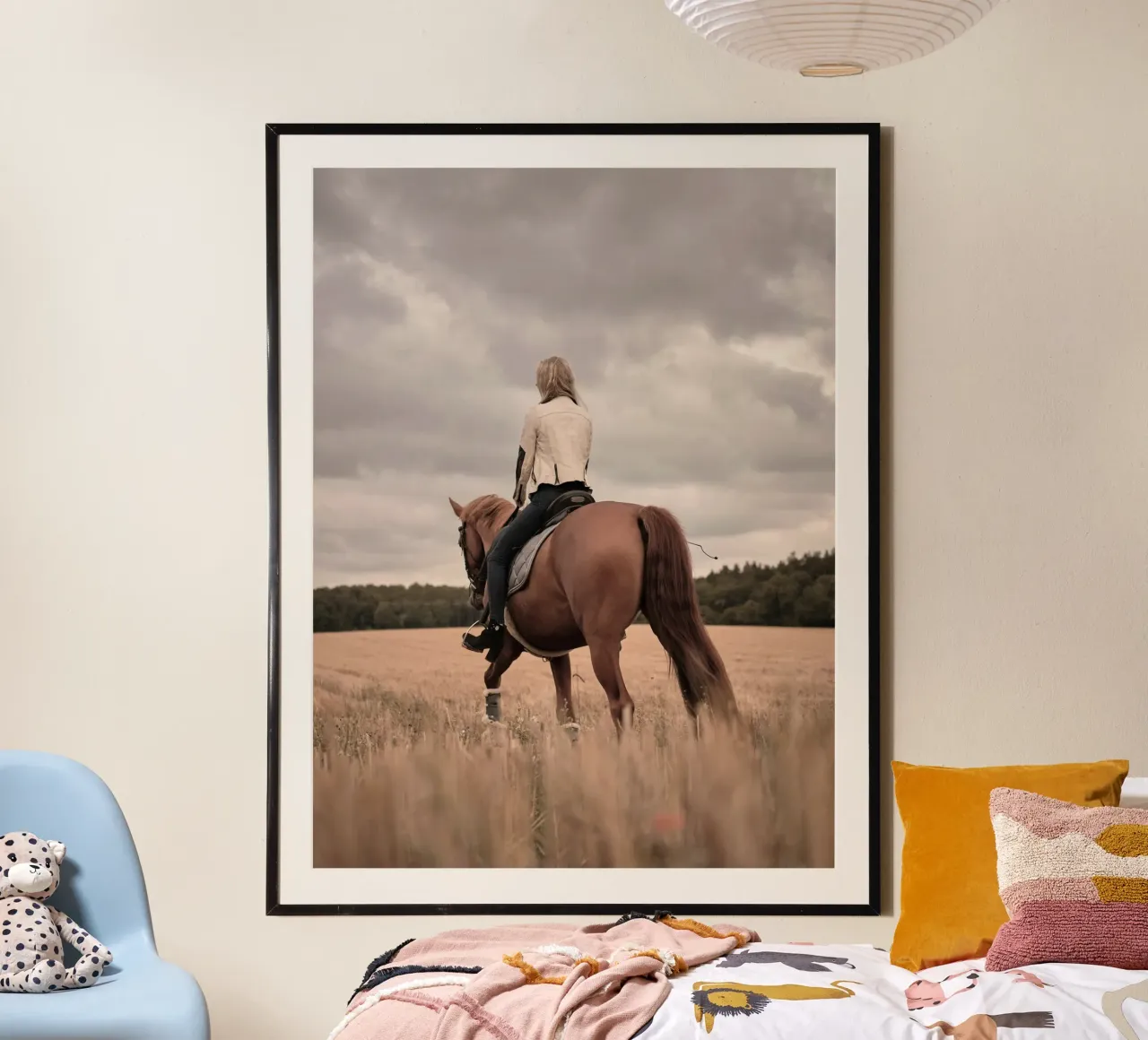 cavaliere sul campo poster da Horsire